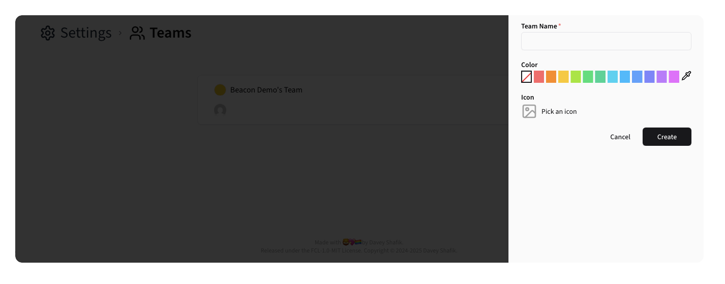 Create Team